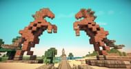 Horse arches in Minecraft (Image via Pinterest)
